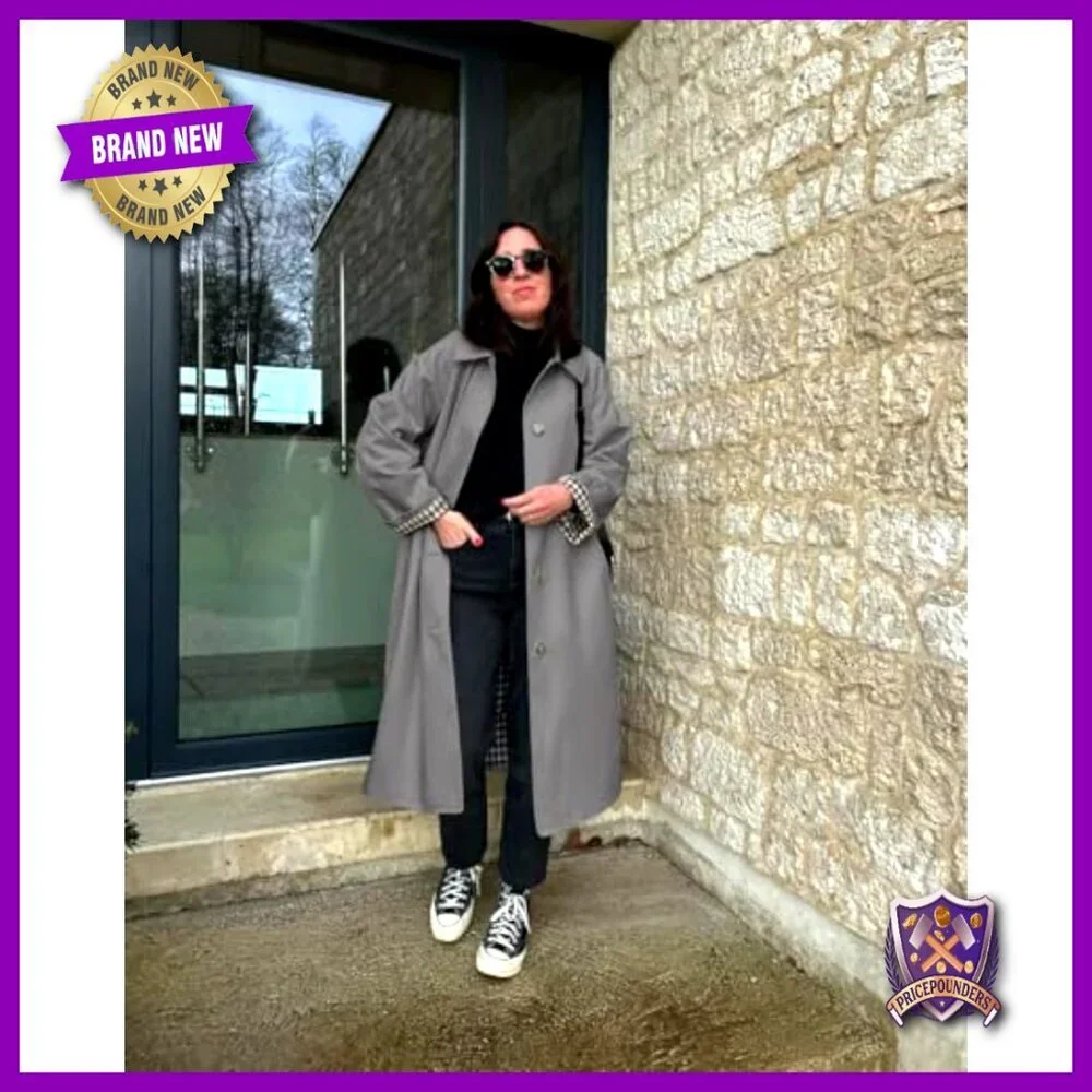 Oversized Trench Coat Windproof Classic Elegant Minimal Chic Outerwear Long